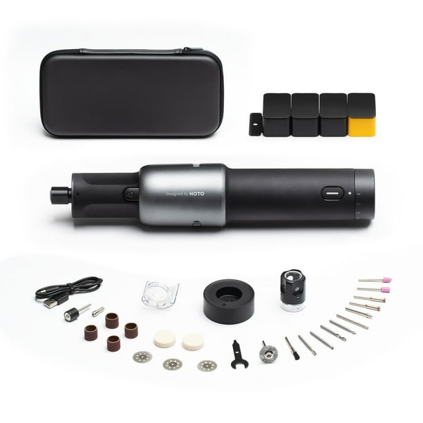 Kit de herramientas rotativas inalámbricas HOTO 35 en 1 con carga tipo C de 2000 mAh