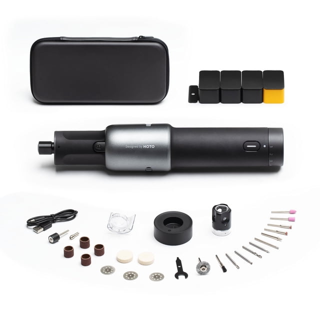 Kit de herramientas rotativas inalámbricas HOTO 35 en 1 con carga tipo C de 2000 mAh