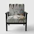 thumbnail image 3 of Designart "French Bicycle Flea Market II" Upholstered Vintage Accent Chair - Arm Chair, 3 of 5