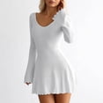 thumbnail image 2 of EYNMVR Womens 2-in-1 Athletic Tennis Golf Dress Long Sleeve Underneath Workout Active Dresses with Built-in Shorts, 2 of 6