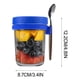 thumbnail image 3 of Fiudx Recipientes de Avena, Juego de Cucharas Personalizables de Desayuno, Frasco Hermético de Vidrio para Avena, Solución Portátil de Prepararcomidas, Dieta y Estilo de Vida Saludable, Diseño Ecocol, 3 of 5