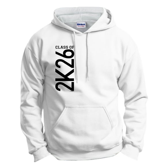 ThisWear Middle School Graduation Gifts Grad Outfit 2026 Graduation Gifts Class of 2K26 Pullover Hoodie Sweatshirt Small White