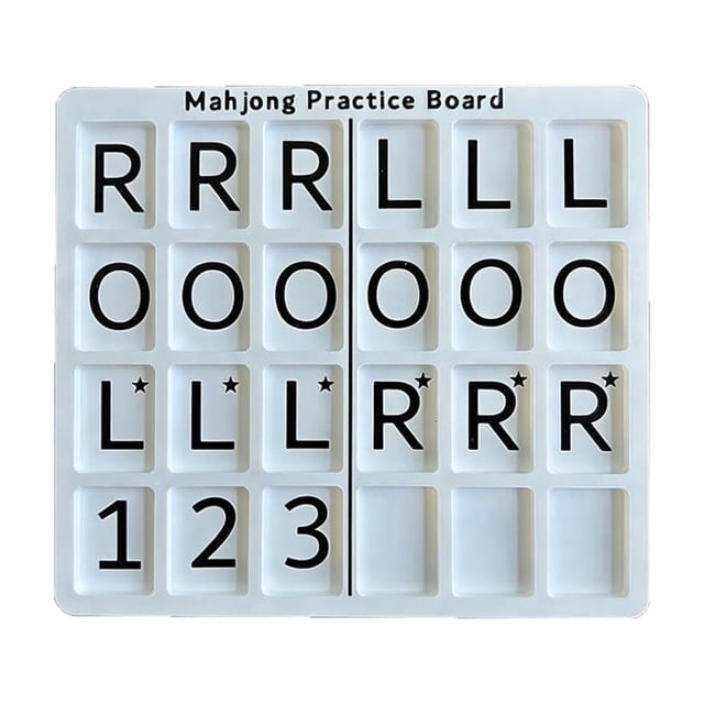 SIYTUAU Portable Mahjong Practice Board With 24 Slots For Charleston Mahjong Lovers Durable Plastic For Easy Use And Storage Compact Size For Home
