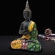 thumbnail image 2 of Estatua de Buda de resina tailandesa, pequeña estatua de meditación Feng Shui tailandesa, figura para Verde amarillo, 2 of 8
