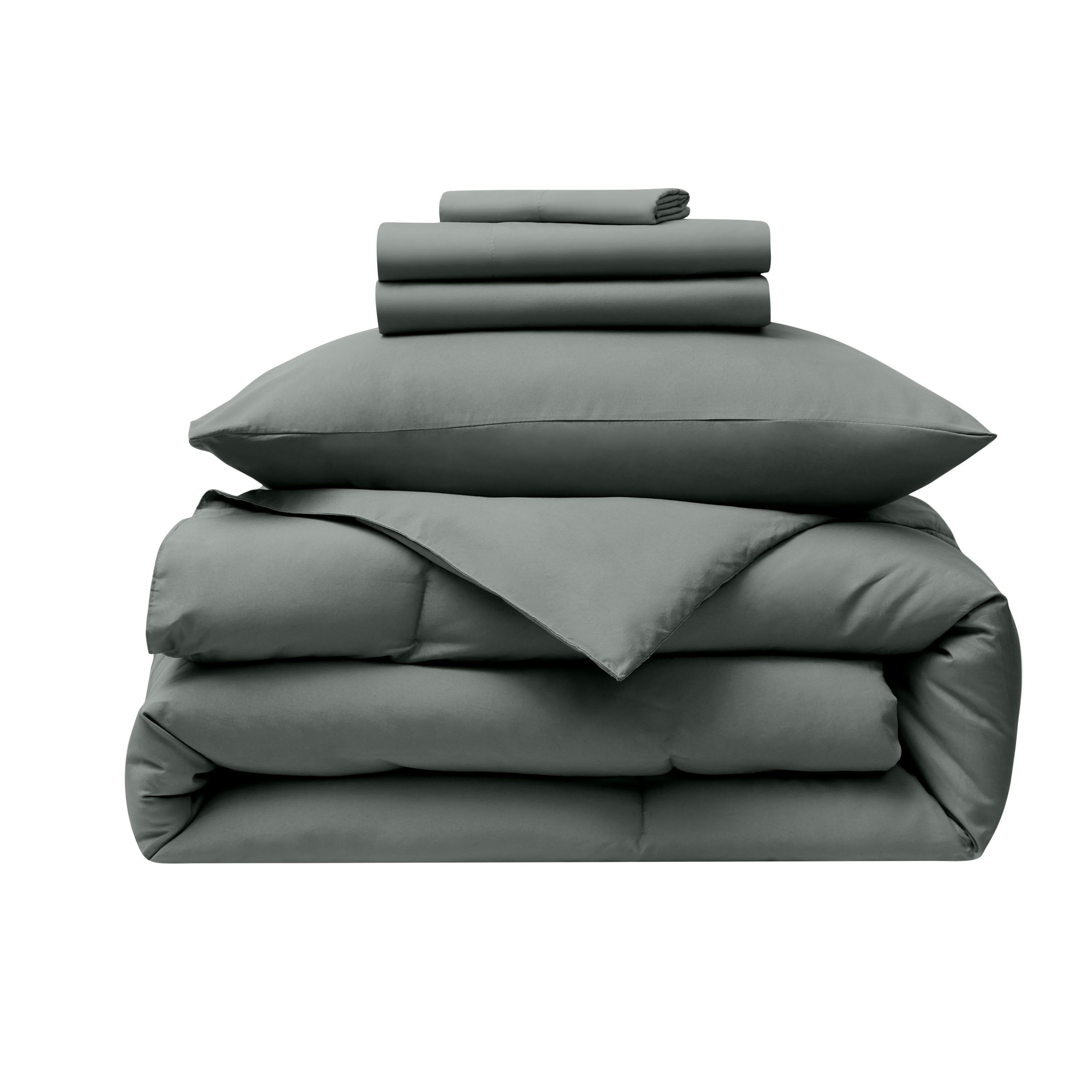 LammaLoe Twin Comforter Sets, 5 Piece Bed in a Bag, Ultra Soft Bedding Comforter Set with Sheets, All Season Bed Set, Gentle Pine