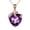 Purple, variant on Guodhu Elegant Heart Shaped Amethyst Pendant Necklace, Luxury FashionRose Gold Love Heart Natural Purple Crystal Jewelry - Great Birthday Anniversary Mothers Day Valentine's Day Wedding Gift