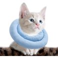 thumbnail image 1 of Collar ajustable para gatos Collar suave para gatos Collar posquirúrgico antilamidos (macho, azul claro S), 1 of 5