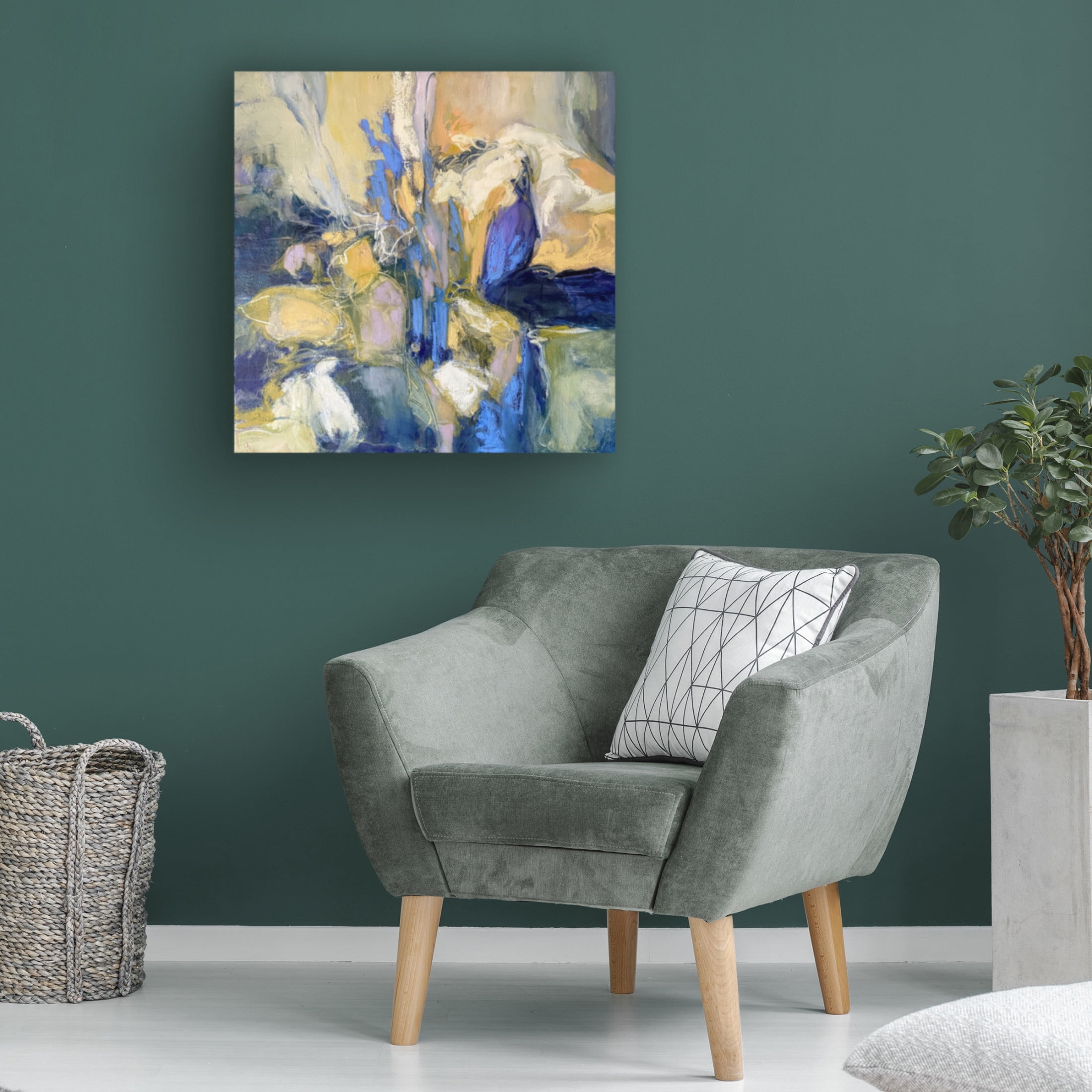 Canvas Wall Art - Julia Purinton 'Irises' Wall Art for Living Room, Bedroom, or Office D?cor by Trademark Fine Art - 18 x 18 Inches