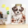 thumbnail image 2 of FORMRS Acrylic Clipboard with Low Profile Clip Standard A4 Letter Size, 12.5" x 9", Dog Pink Flower, 2 of 8