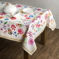 thumbnail image 3 of Maison d' Hermine Happy Florals - Sweety 100% Cotton Tablecloth for Kitchen Dining | Tabletop | Decoration | Parties | Weddings | Spring/Summer (Square, 54 Inch by 54 Inch)., 3 of 5