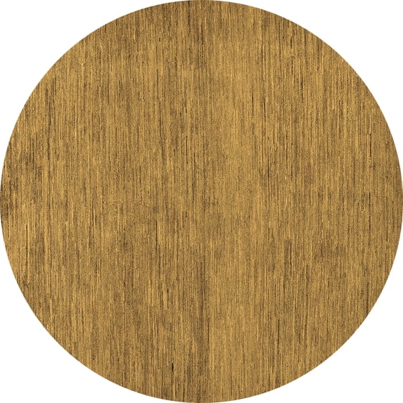 Ahgly Company Indoor Round Abstract Brown Modern Area Rugs, 4' Round