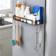 thumbnail image 5 of Estante Magnético Con Ganchos Estante De Almacenamiento Lateral De Hierro Refrigerador Especiero Magnético Para Sala De Estar Porche Cocina Baño Eigraketly HA016385-00, 5 of 7