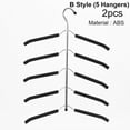 thumbnail image 3 of 2pcs S Shape Multilayer Pants Hangers Clothes Rack Anti-Skid Space Saving Storage Rack Socks Bra Holder, 3 of 6