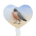 thumbnail image 2 of Robin Watercolor Northeastern Bird Heart Love Cupcake Picks Toppers Decoration Set of 6, 2 of 6