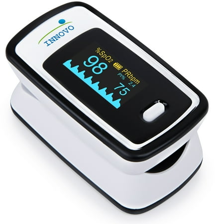 Innovo Deluxe iP900AP Fingertip Pulse Oximeter Blood Oxygen Saturation Monitor with Alarm, Plethysmograph and Perfusion Index
