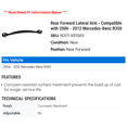 thumbnail image 2 of Rear Forward Lateral Arm - Compatible with 2006 - 2012 Mercedes-Benz R350 2007 2008 2009 2010 2011, 2 of 2