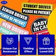 thumbnail image 3 of GEEKBEAR Student Driver Car Magnet - Colorful, Reflective, Weather-Resistant - Rectangular 8.7 x 3.5 in (Yellow/Black), 3 of 6