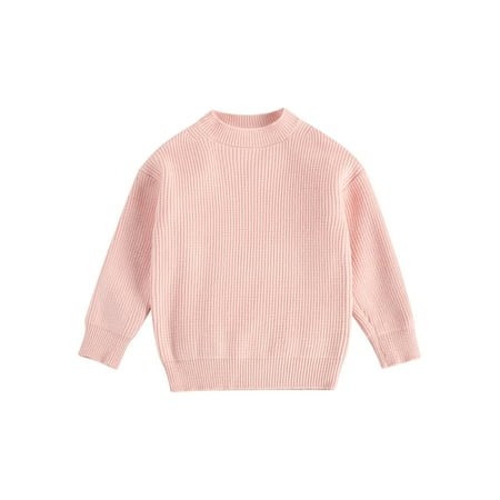 

Baby Girl Knitted Sweater Long Sleeve Candy Color 0-6Y Knitwear Pullover