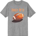 thumbnail image 3 of Only W's American Football Adult Heather Gray Crew Neck Short Sleeve Tee-Medium, 3 of 4