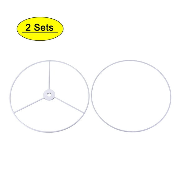 Uxcell Lampshade Holders Frames Lamp Shade Rings Baked Coating 2 Set 7.87inch