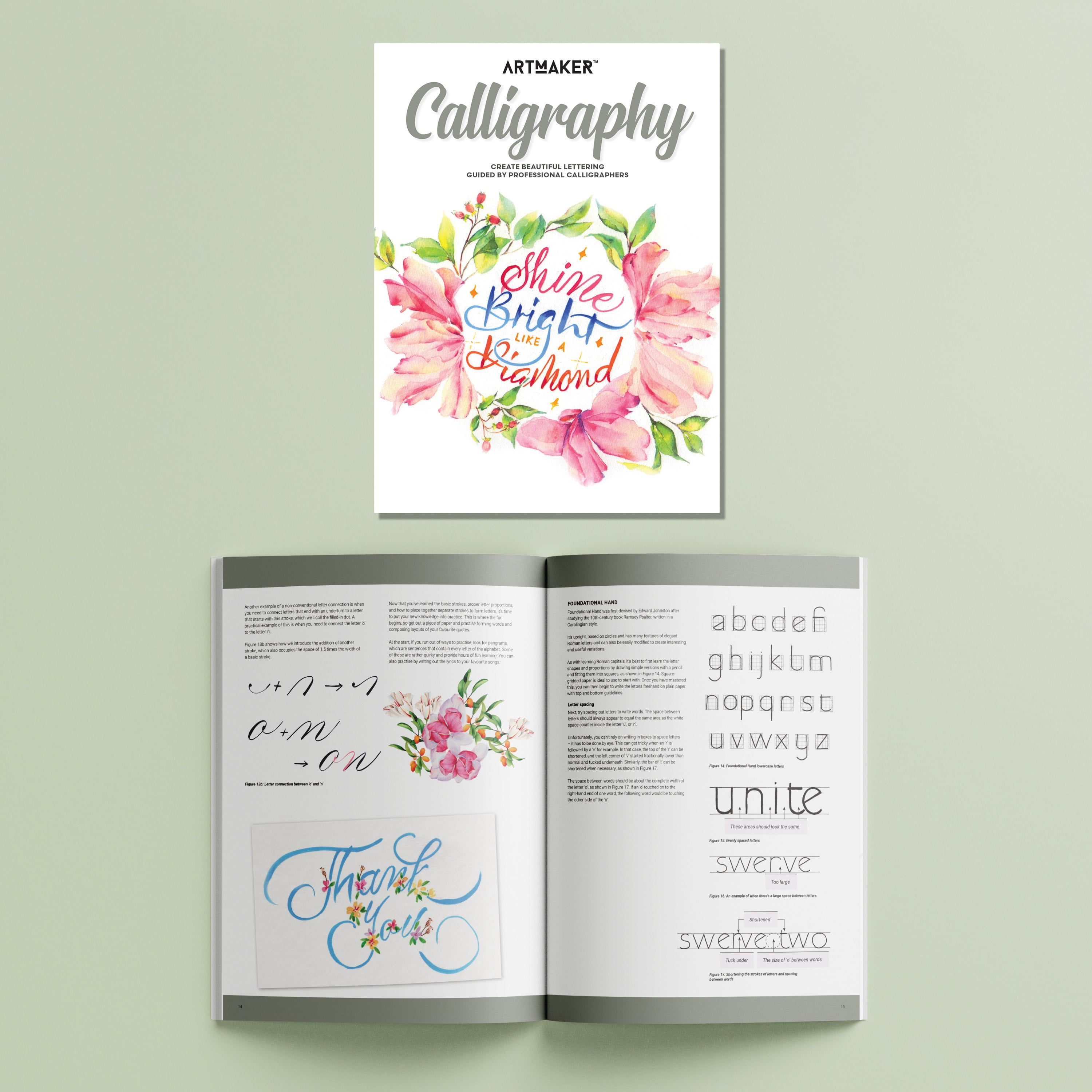 Hinkler Art Maker Learn Calligraphy Light Weight Pad Paper for Ages 12 and up,p  96-Page