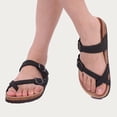 thumbnail image 4 of Zapatillas de corcho de moda para mujer, sandalias planas de corcho, zapatos de playa clásicos de verano, sandalias tipo zuecos para exteriores con hebilla ajustable, 4 of 6