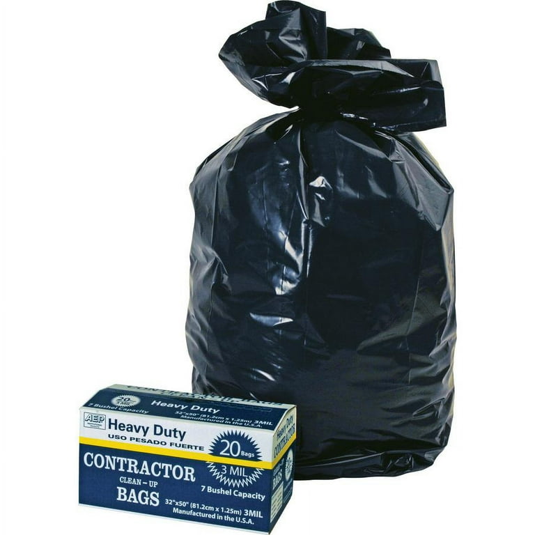 Heavy-Duty Contractor Clean-Up Bags, 60 gal, 3 mil, 32