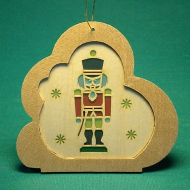 Nutcracker Soldier in a Cloud German Wood Christmas Ornament Decoration Germany