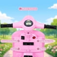 thumbnail image 2 of LAZY BUDDY 6V Licensed Vespa Electric Scooter for Kids, Toddler Motorcycle Battery Powered Ride on Toy with Training Wheels & Headlight, 2 of 10