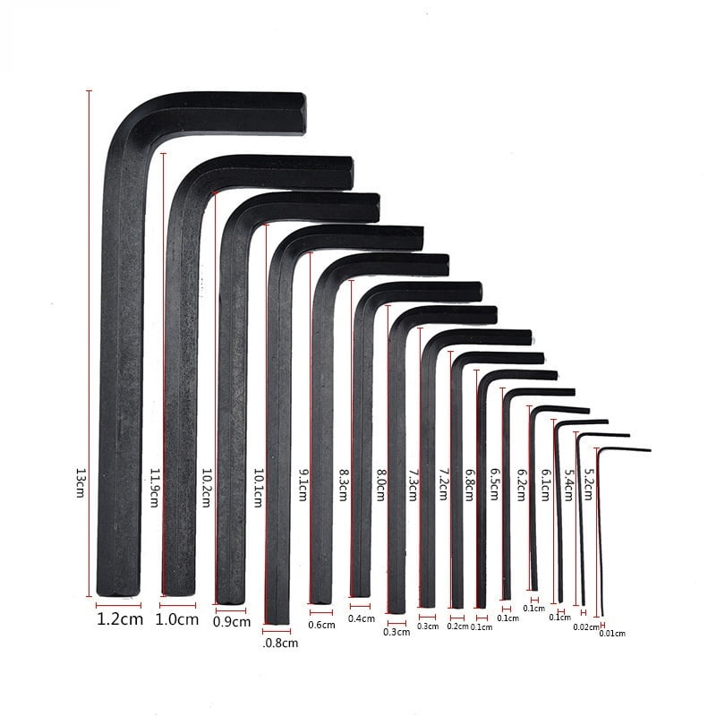 Victool Allen Wrench & Hex Key 30pc Set METRIC & SAE Standard Short Long Arm CrV Steel With Case