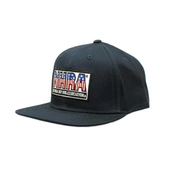 Hat - NHRA American Flag Embroidered Twill Patch Flat Billed Cap Cotton Twill