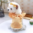 thumbnail image 5 of Pet Dog Teddy Grid Dress Cute Plaid Dress Clothes Princess, 5 of 5