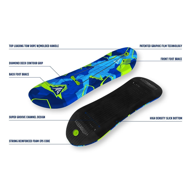 ArtikFun 48in Snowboard Snow Sled - Blue/Green - Walmart.com