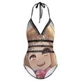 thumbnail image 5 of Himiko My Hero Academia Women's Swimwear Strap One Piece Backless Tummy Control V Neck Swimsuit Summer Beach Vacation Bathing Suit, 5 of 7