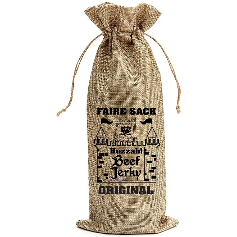 Buffalo Bills Original 5oz Faire Sack Huzzah Beef Jerky in Burlap Wine Bag (3 packs original beef jerky)