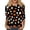 Coffee, variant on Halloween Tops for Women Ghost Castle Crew Neck Spooky Blouses Moon Candy 3/4 Sleeve Funny T Shirts, S