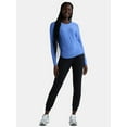 thumbnail image 2 of Athletic Works Women's and Women's Plus ButterCore Ruched Performance Tee with Long Sleeves, Sizes XS-4X, 2 of 5
