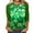 F#Green, variant on Saint Patricks Day Outfit Women 3/4 Sleeve Crew Neck Raglan Tee Shamrock Clover Shirt Loose Fit Soft Tops Green Irish Blouse