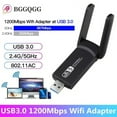 thumbnail image 2 of BGGQGG 2.4G 5G 1200Mbps Usb Wireless Network Card Dongle Antenna AP Wifi Adapter Dual Band Wi-Fi Usb 3.0 Lan Ethernet 1200M, 2 of 7