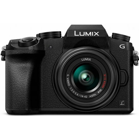 Open Box Panasonic LUMIX G7 4K Digital Camera, with LUMIX G VARIO 14-42mm Mega O.I.S. Lens, 16 Megapixel Mirrorless Camera, 3-Inch LCD, DMC-G7KK (Black)