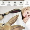 thumbnail image 3 of HENGT Cute Rabbit Throw Blanket, Soft Cozy Birthday, Christmas Blanket for Couch Sofa Living Room Bedroom,, 3 of 6