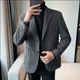 thumbnail image 5 of Conjunto de 2 piezas de doble botonadura para jóvenes, ropa coreana para hombres, pantalones de lujo para ceremonias de primavera y otoño, trajes y blazers completos para hombres, 5 of 5