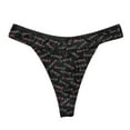 thumbnail image 1 of Braguitas tanga sexy con estampado de cartas de amor para mujer - 95 % encaje elástico de nailon, entrepierna cómoda, lavado a mano, lencería para todas las estaciones, 1 of 1