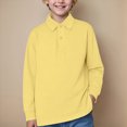 thumbnail image 2 of 11-12T Tween Boys Dressy Shirts Long Sleeve Button Up Oxford Shirts 18Months to 17 Years Casual Solid Color School Uniform Kids Tops, 2 of 5