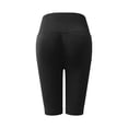 thumbnail image 3 of QLEICOM Womens Athletic Shorts, Plus Size Shorts, Fashion Yoga Leggings Fitness Running Gym Sports Full Knee Length Pants Yoga Shorts, Running Shorts, Comfy Beach Shorts, Cycling Shorts Black S, 3 of 5