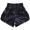 thumbnail image 3 of Fluory Muay Thai Boxing Shorts Colorful Line Rose Embroidery Women's Fitness Gym Sportswear Active Wear Casual Pants, 3 of 5