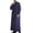 Navy, variant on Kaftan Thobe for Men Big and Tall Muslim Robe Mens Long Sleeve Caftans Casual Cotton Muslim Gown Thobes with Pocket Khaki, Size S