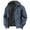 A Navy, variant on Men's Fall Winter Thickened Warm Jacket Coat Solid Full Zip Hooded Coats Sherpa Lined Jacket Casual Comfy Fashion Outerwear Coat Navy M