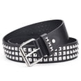 thumbnail image 4 of Studded Belt, Metal Punk Rock Rivet Belt with Bright Pyramid Studded for Women Men, 4 of 5