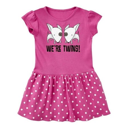 

Inktastic Twins Cute Puppy Outfit Gift Baby Girl Dress